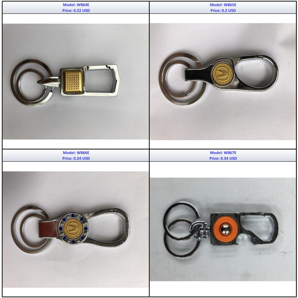 Car Keychain Accessories Metal Key Ring Locking Swivel Hook Zinc Alloy Key Chain with Quick Release Spring Clip