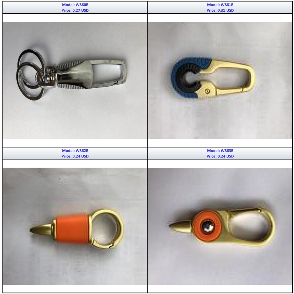 Car Keychain Accessories Metal Key Ring Locking Swivel Hook Zinc Alloy Key Chain with Quick Release Spring Clip