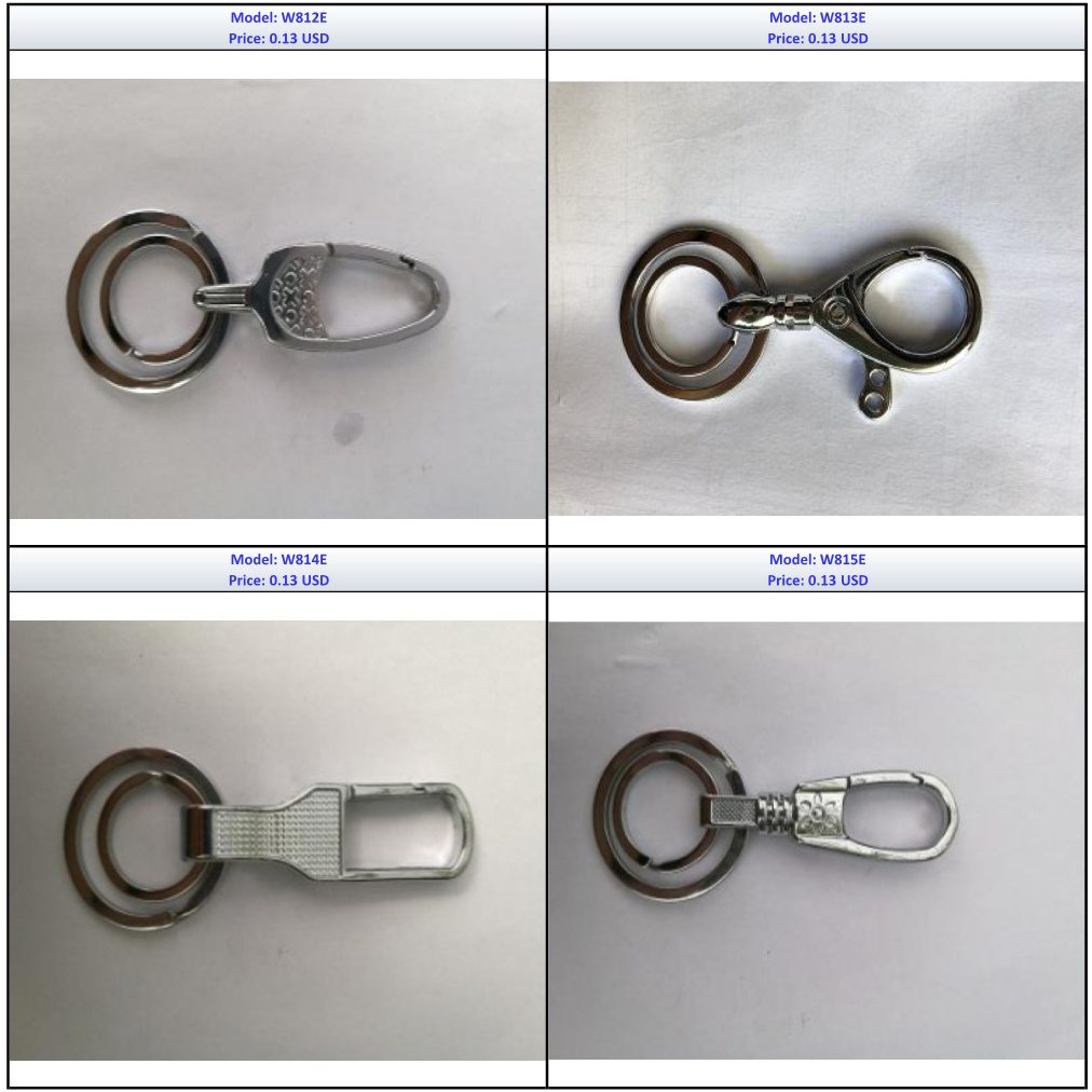 Key Chain China Wholesale Custom Logo Metal Car Key Holder with Double Key Rings