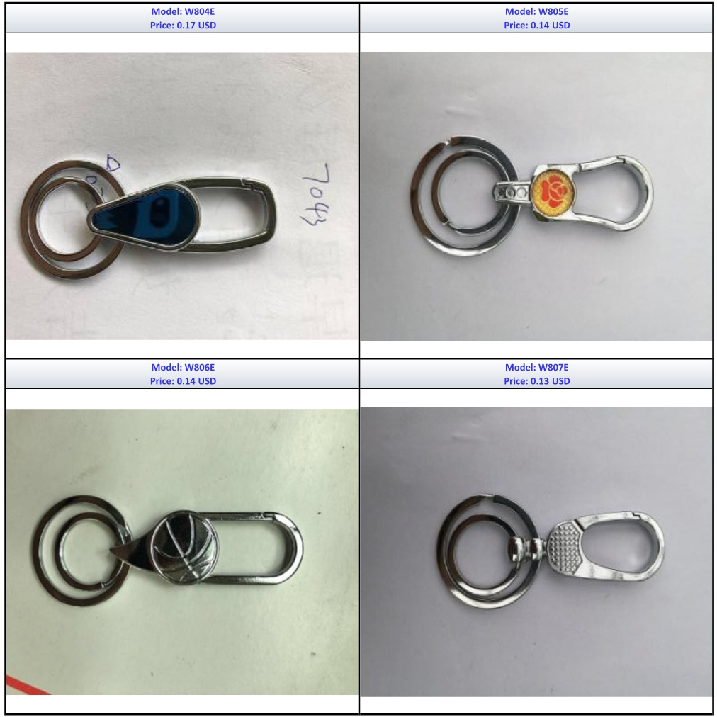 Key Chain China Wholesale Custom Logo Metal Car Key Holder with Double Key Rings