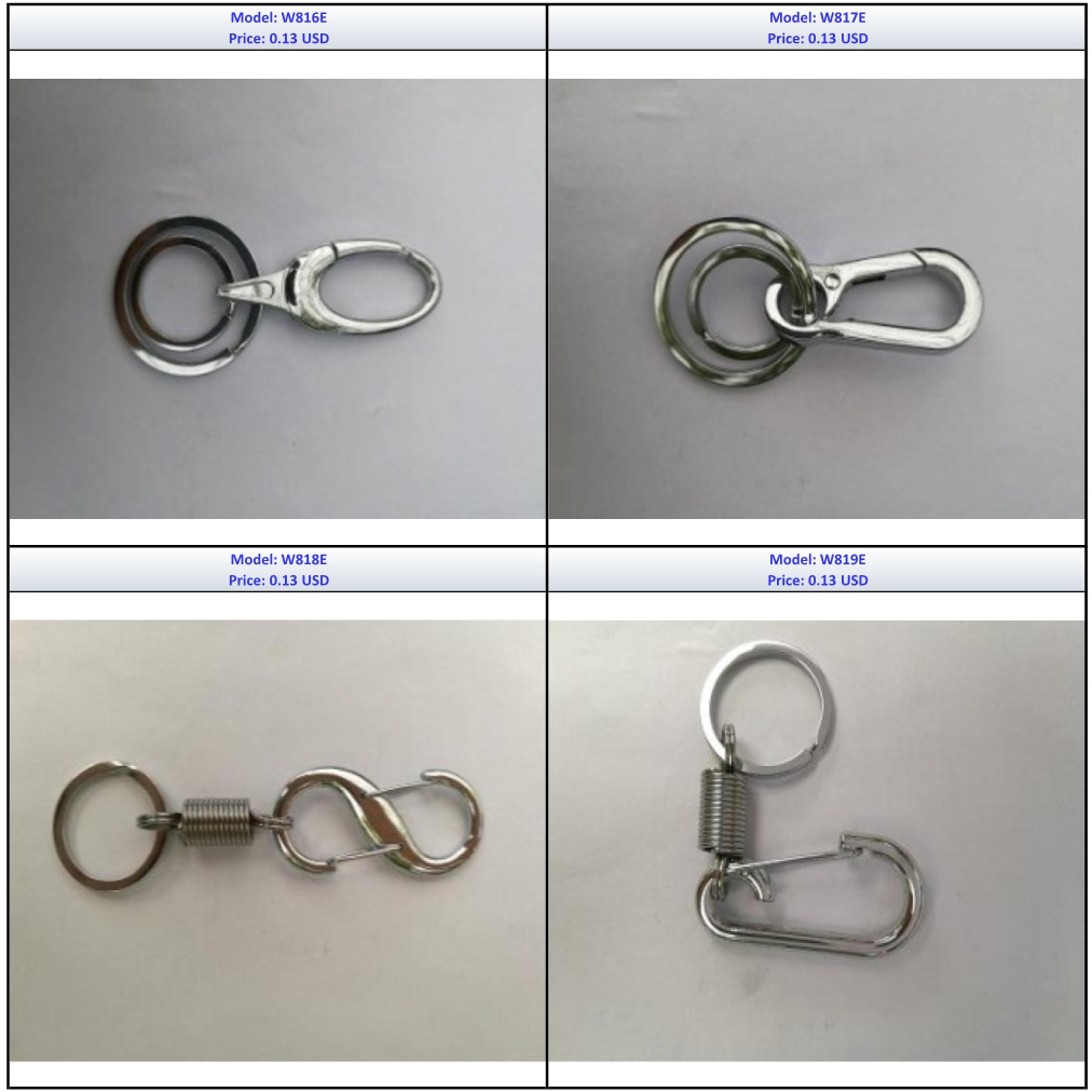 Key Chain China Wholesale Custom Logo Metal Car Key Holder with Double Key Rings