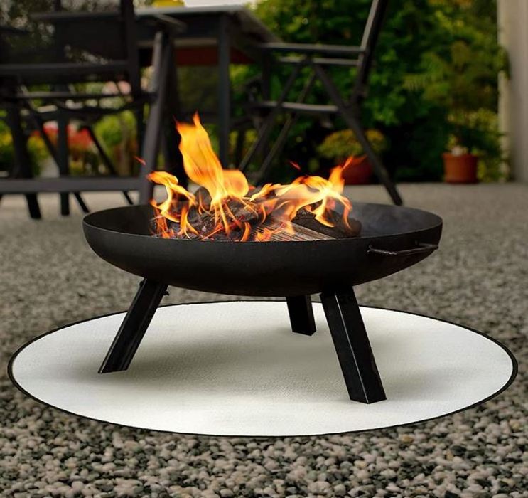 Fire Pit Bbq  Round Fireproof Grill mat for Home Outdoor Patio Wood Burning Stove Campsite Party Festival