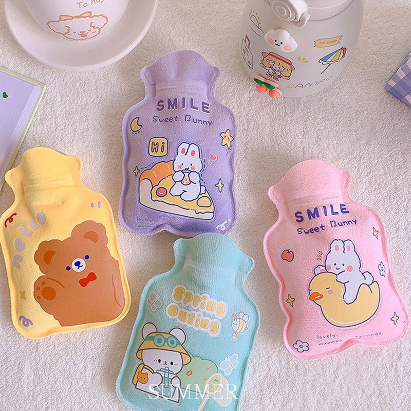 1Pc Lovely Cartoon Hand Po Warm Water Bottle Mini Hot Water Bottles Portable Hand Warmer Girls Pocket Hand Feet Hot Water Bags