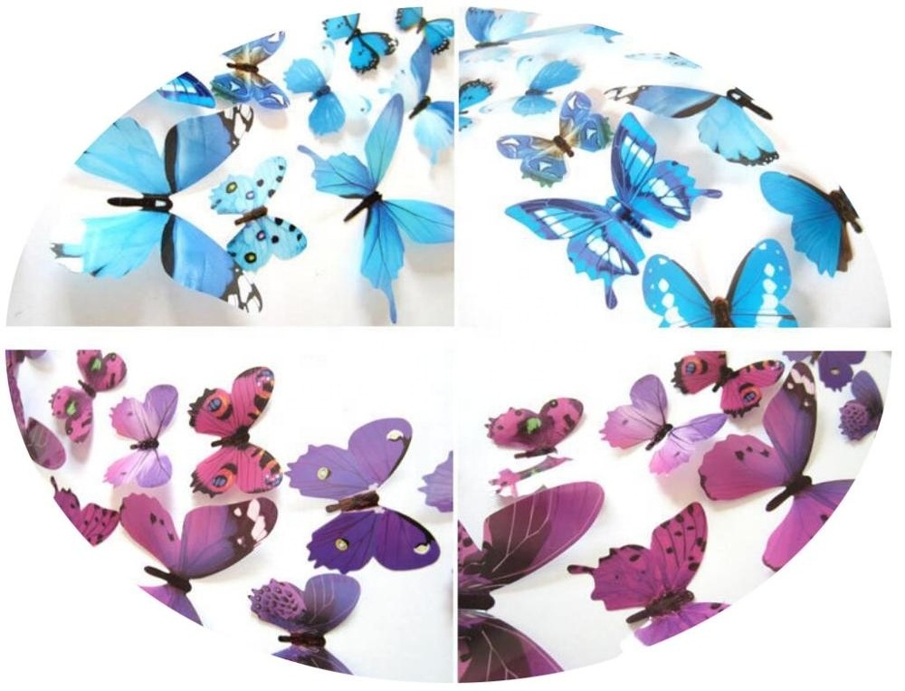 Home Decoration 3D PVC Wall Sticker Butterfly  Sticker