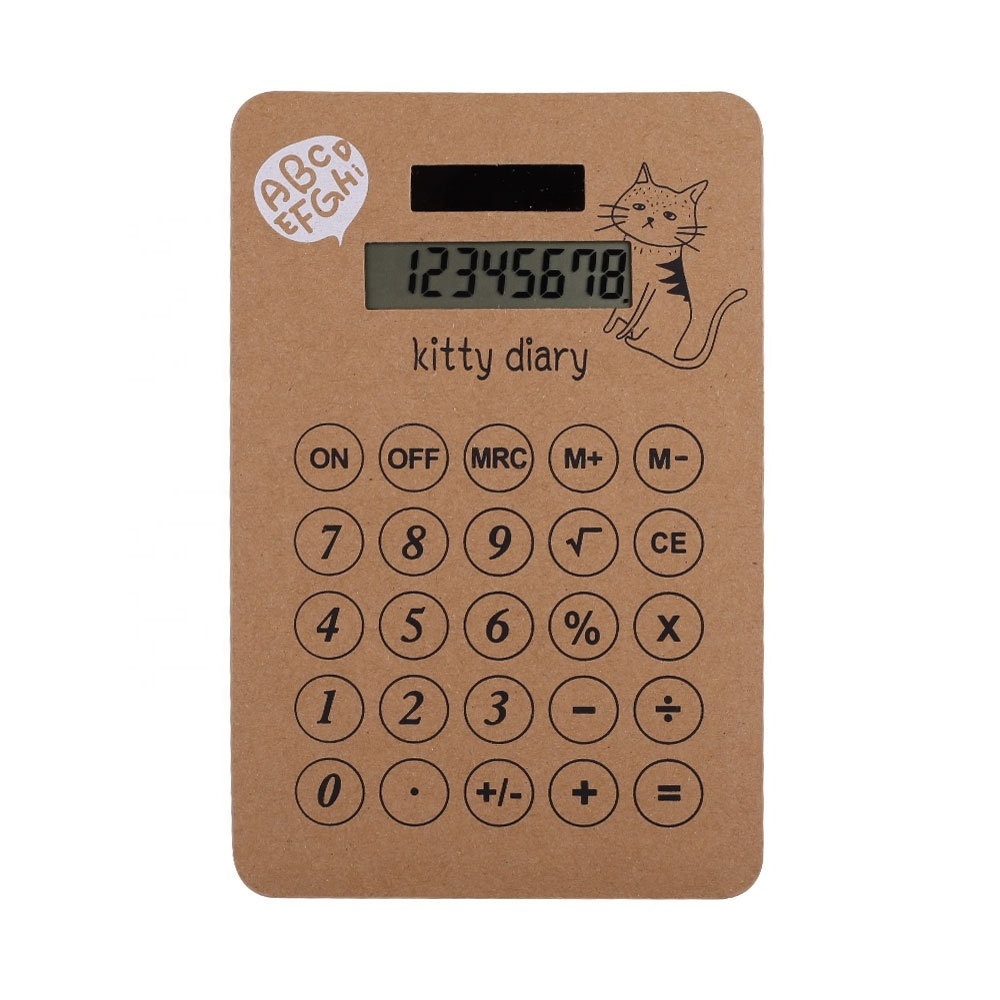 Hot sale Slim Portable Kraft Paper Touch Screen Mouse Pad Office Solar Calculator