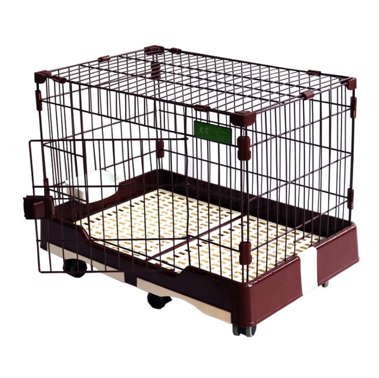 Wholesale good quality metal wire PET crate carge collapsible dog cage pet house with wheels