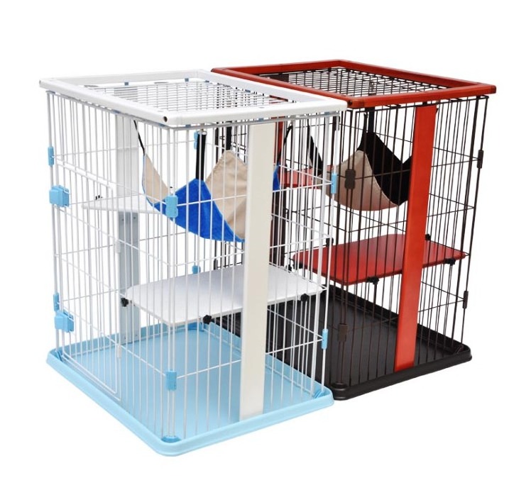 Wholesale good quality metal wire PET crate carge collapsible dog cage pet house with wheels