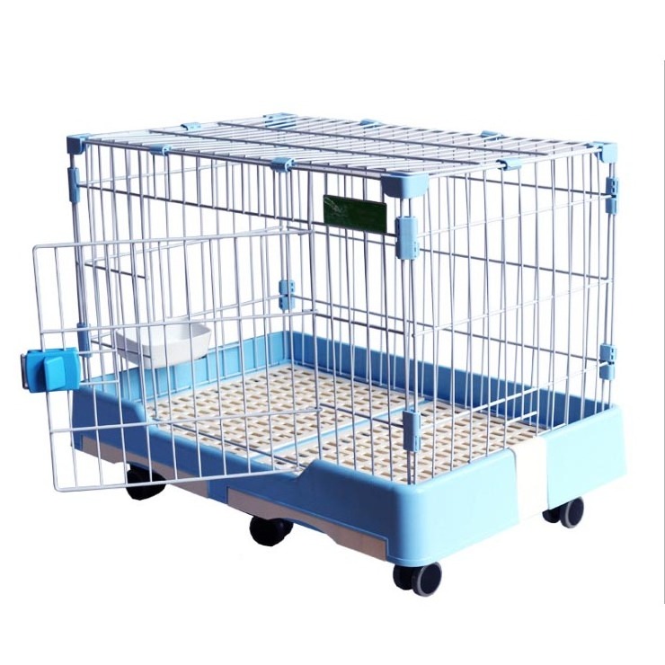 Wholesale good quality metal wire PET crate carge collapsible dog cage pet house with wheels