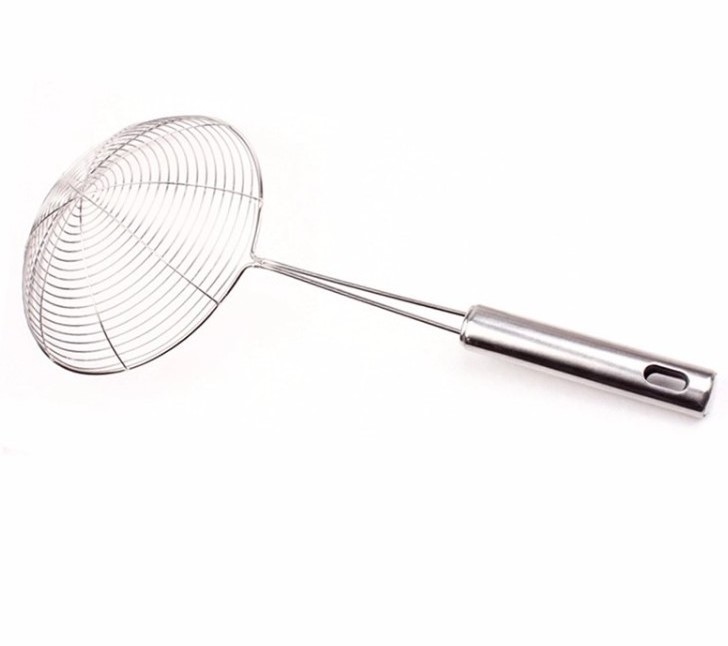 stainless steel wire skimmer mesh colander strainer