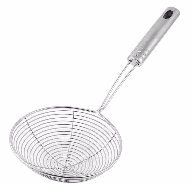 stainless steel wire skimmer mesh colander strainer