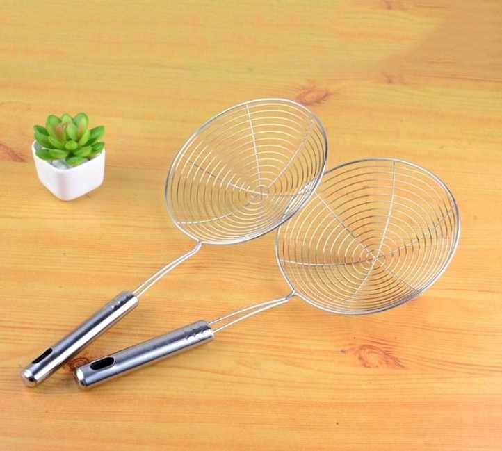 stainless steel wire skimmer mesh colander strainer