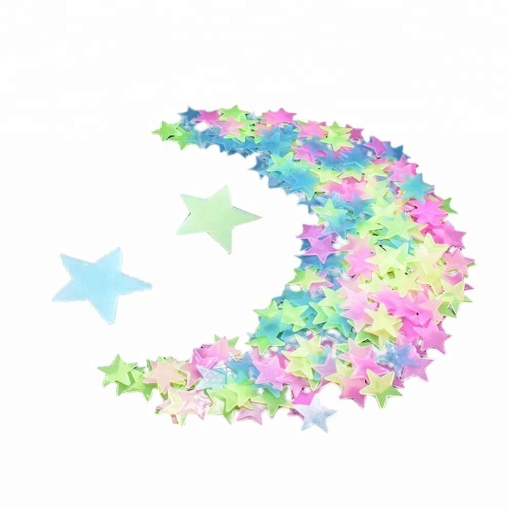 3D Fluorescent Star Wall Sticker For Kids room Glowing