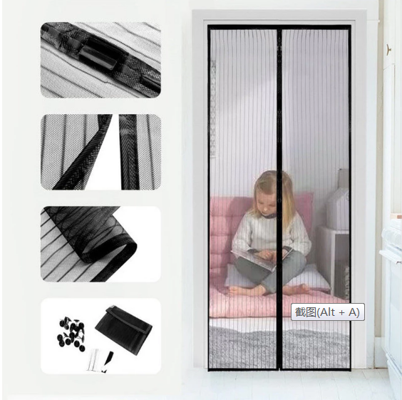 Reinforced Magnetic Mesh Door Curtain Anti Mosquito Insect Fly Bug Curtains Automatic Closing Door Magnetic Mesh Insect Screen