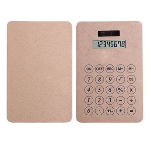 Hot sale Slim Portable Kraft Paper Touch Screen Mouse Pad Office Solar Calculator