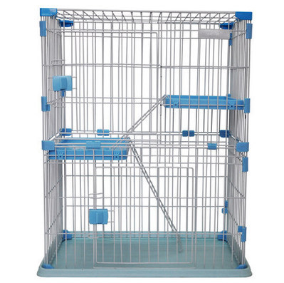 Wholesale good quality pink color folding metal cat cage pet cage