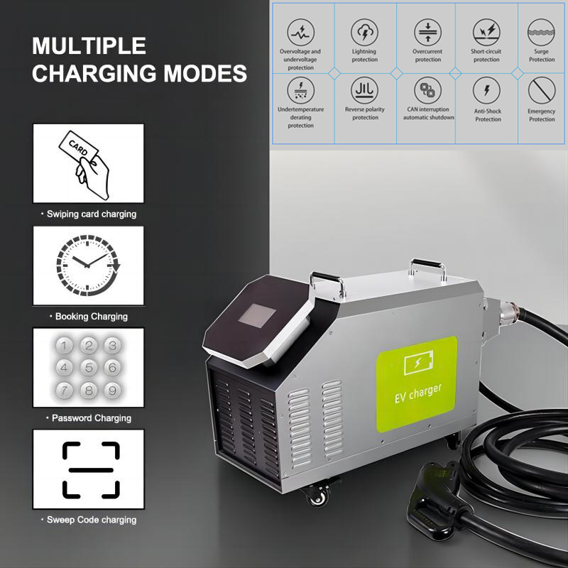 15kw 20kw CCS GBT chademo Portable EV Charging mobile power bank for Electric Car outdoor charging