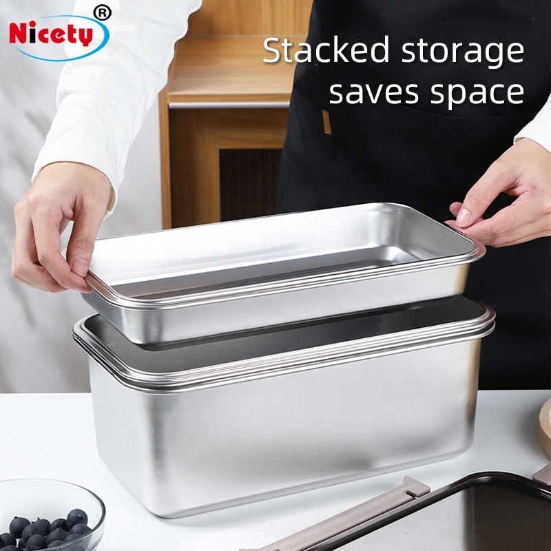 Nicety Food preservation container Food grade stainless steel food container with lid