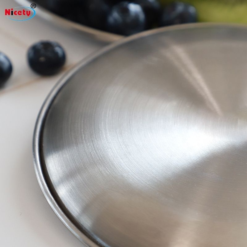 stainless steel grape shaped serving food tray fruit tray round plate for hotel