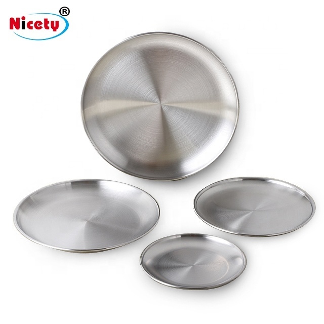 stainless steel grape shaped serving food tray fruit tray round plate for hotel