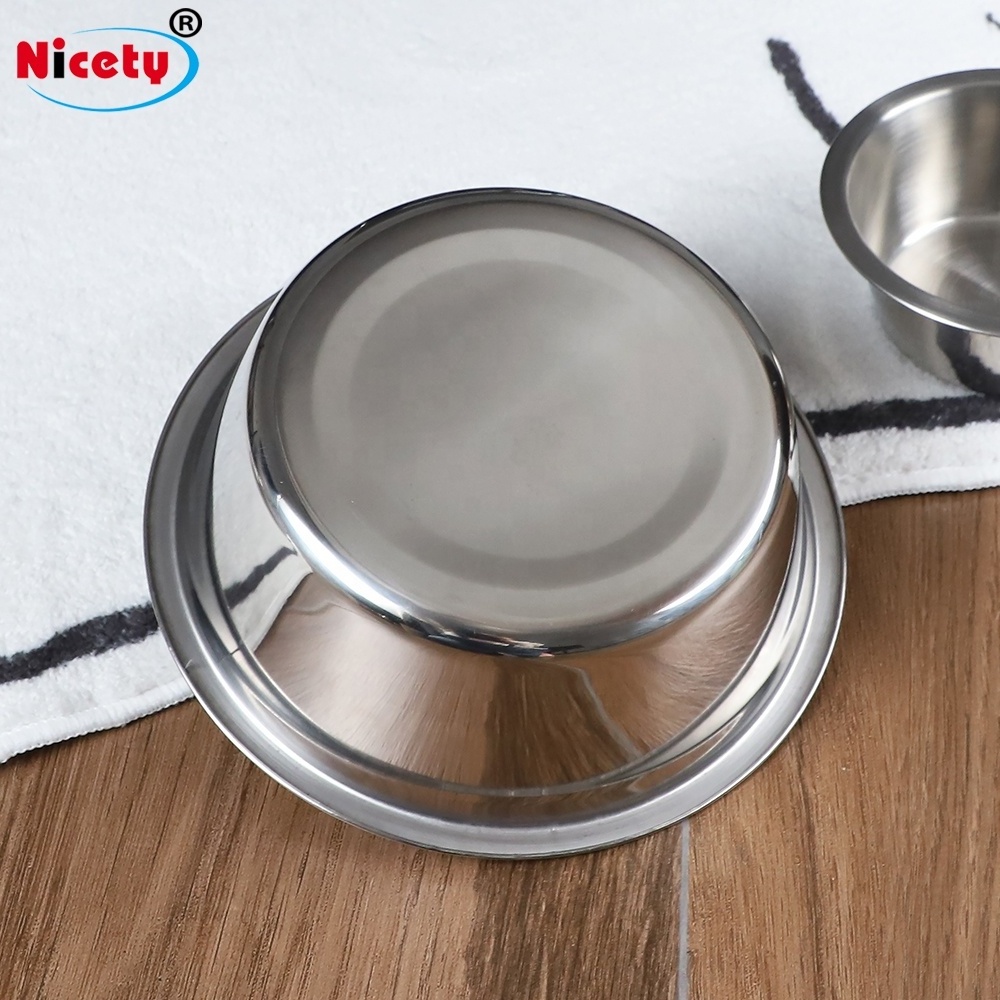 stainless steel pet bowl for dog water and food feeder bowl with many sizes dog feeder