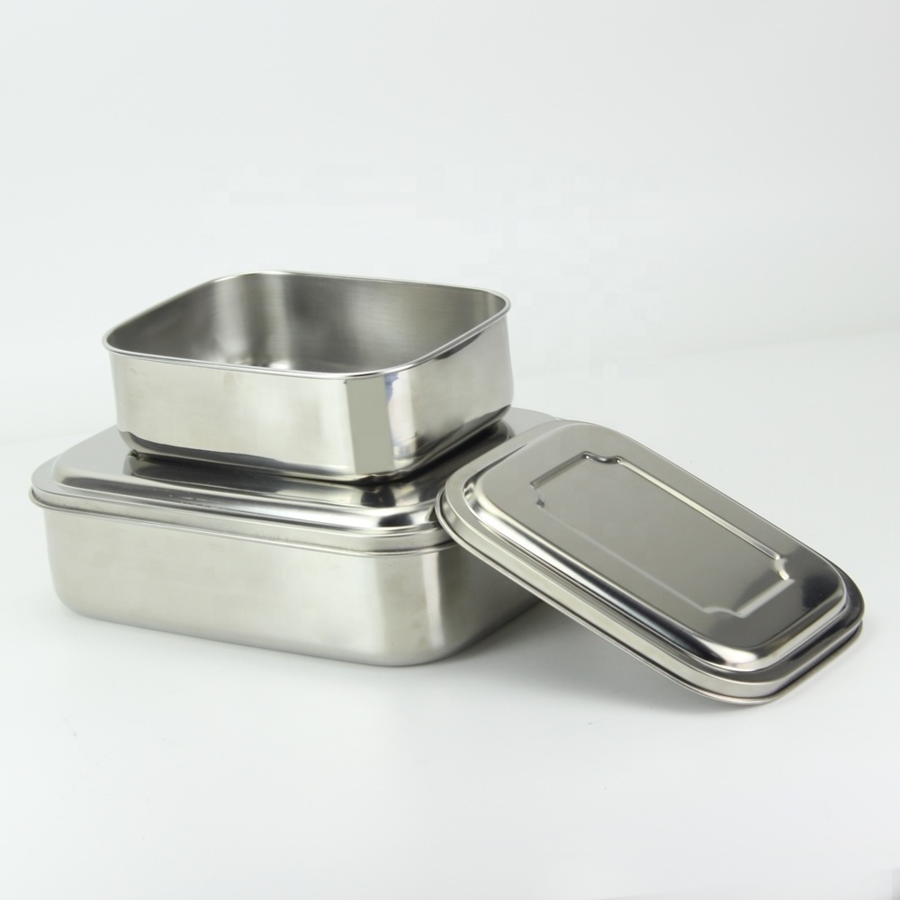 Stainless Steel Lunch Box Divider and 1/2/3 Compartments Lunch Box & Bento Box Stainless Steel for kids and school