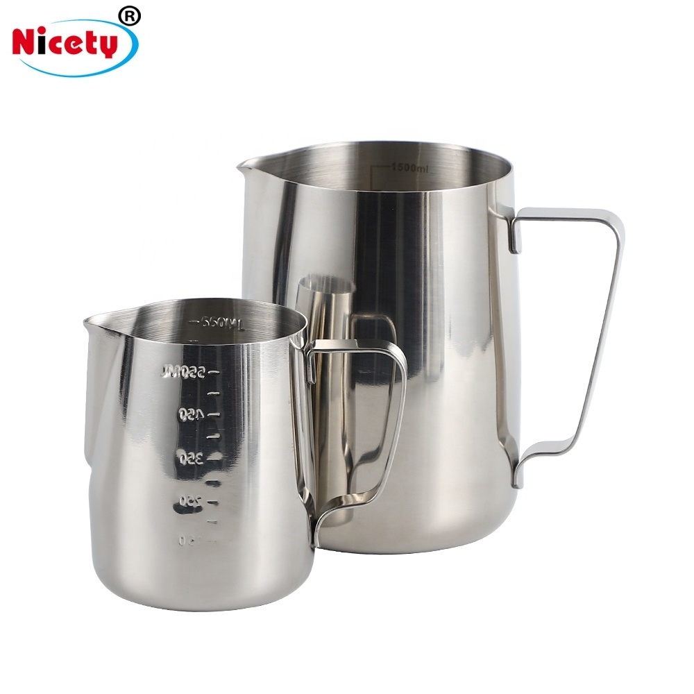 Nicety stainless steel milk jug milk pitcher frother jug metal coffee milk jug