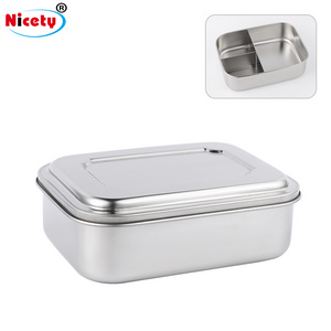 Stainless Steel Lunch Box Divider and 1/2/3 Compartments Lunch Box & Bento Box Stainless Steel for kids and school