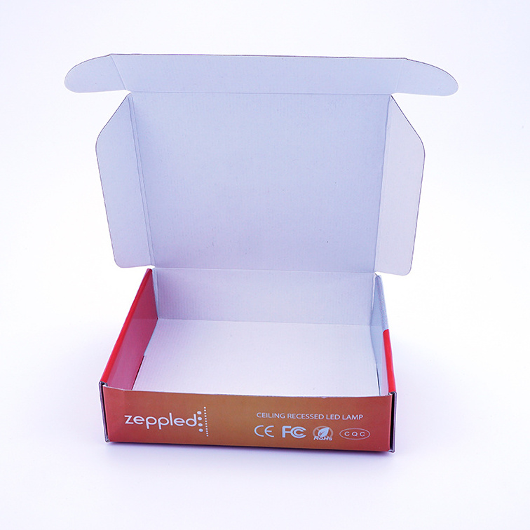 Custom design shipping packaging boxes for lamp mailing cardboard paper luxury mailer box ceiling recessed led lamp box