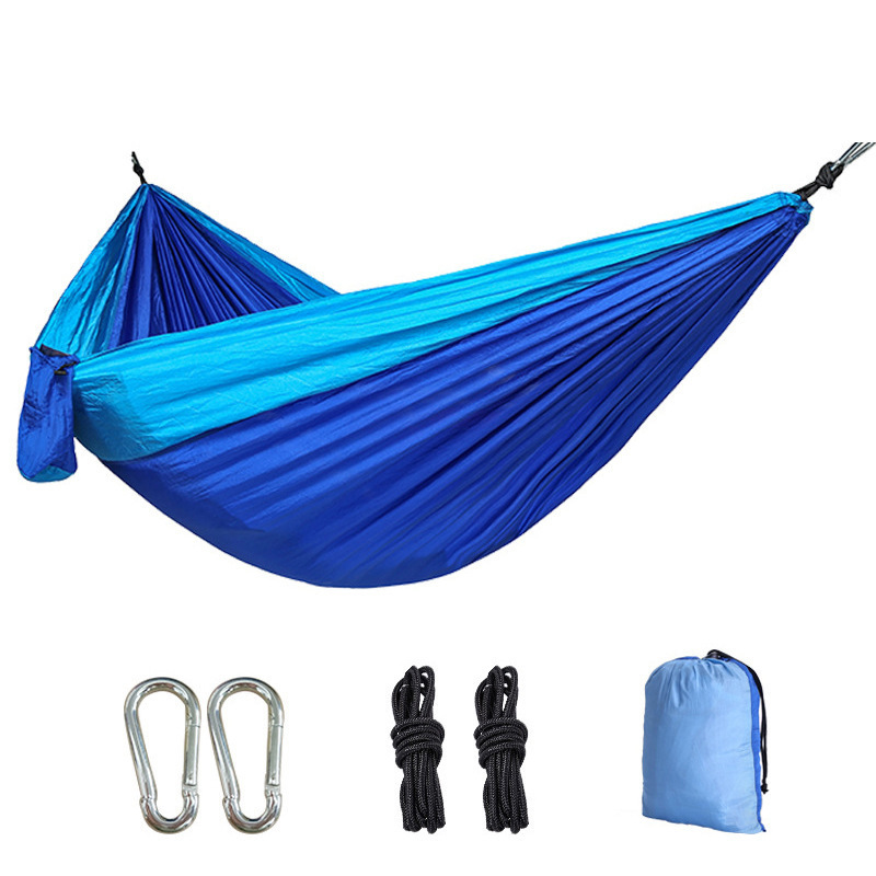 Factory Soft Outdoor Mesh Hammock 1-2 Person Breathable Small Mesh Nylon Rope Camping Beach Hammock