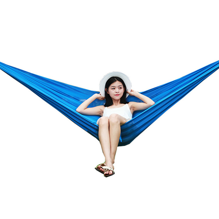 Factory Soft Outdoor Mesh Hammock 1-2 Person Breathable Small Mesh Nylon Rope Camping Beach Hammock