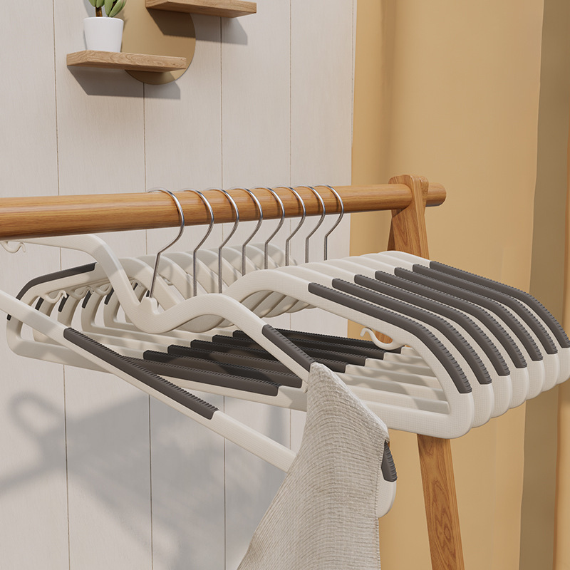 Wholesale Household Storage Plastic Material Short Neck Clothes Rack Thick Non-slip No Trace Drying Clothes Rack