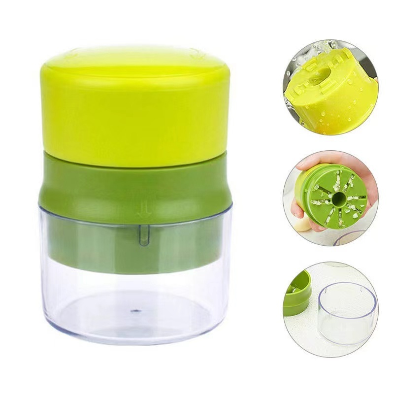 Multi-Function Kitchen Accessories Machine Manual Garlic Grinder Kitchen Storage Container Tool Garlic Masher