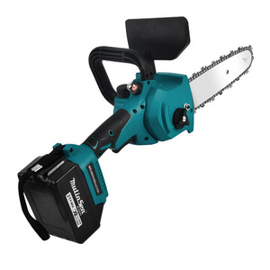 8" Rechargeable Brushless Electric Chain Saw 21V Battery Power Chainsaw Portable Garden Pruning Machine Home Mini Wood Cutter