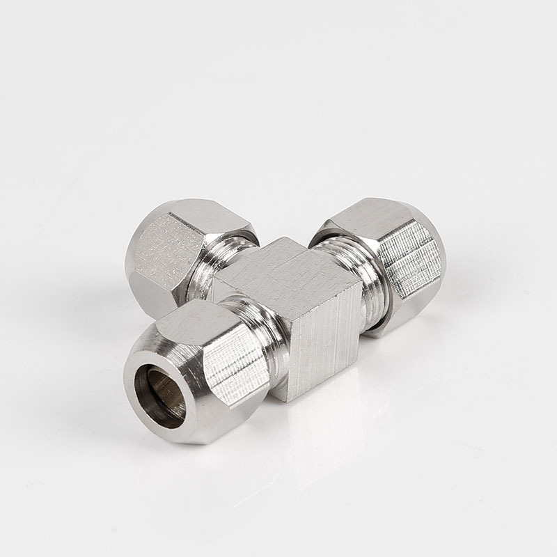 KTE bite type copper Tee coupling three way connector piece tube quick connect one touch tee air fittings pneumatic fittings