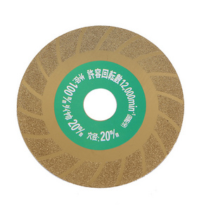 4" 100MM Glass Grinding Wheels Diamond Grit Circular Saw Blades Ceramic Tile Cutter Granite Marble Stone Cutting Disc