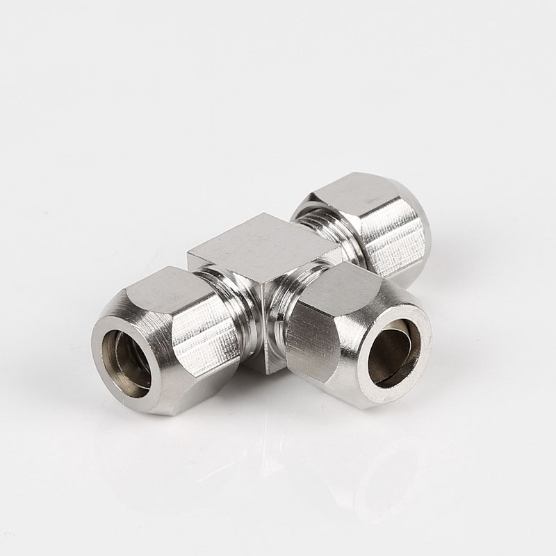 KTE bite type copper Tee coupling three way connector piece tube quick connect one touch tee air fittings pneumatic fittings