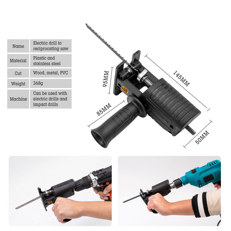 New Portable Electric Drill To Electric Saw Reciprocating Jig Saw Metal File Attachment/Reciprocating Saw Attachment Changes