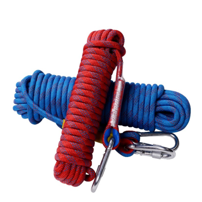 CE certification 11mm Outdoor Safety Static Rock Climbing Rope, Escape Rope, Rappelling Rope Parachute Rope