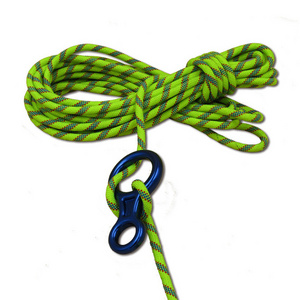 CE certification 11mm Outdoor Safety Static Rock Climbing Rope, Escape Rope, Rappelling Rope Parachute Rope