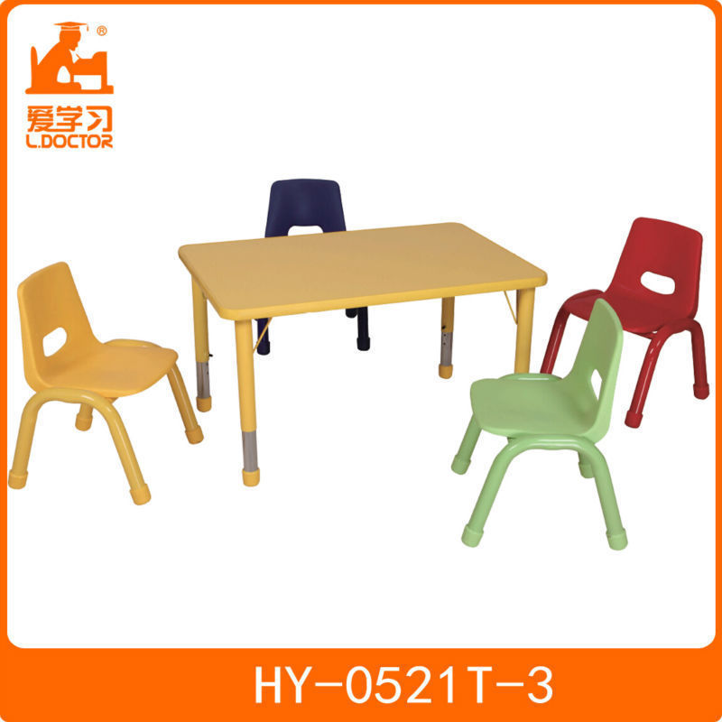 Colorful safe kindergarten furniture in children furniture sets nursery school tables and chairs