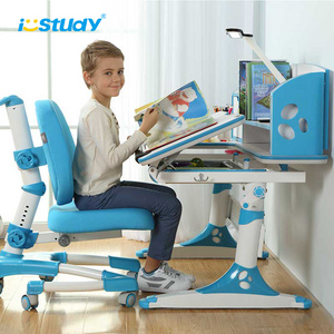 Bedroom furniture height adjustable kids children study table and chair set