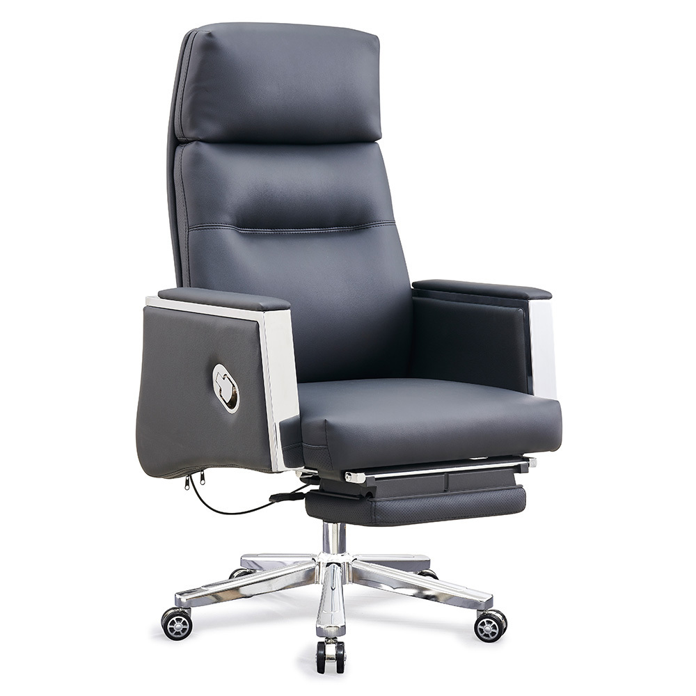 Foshan Furniture Black Leather Throne Swivel Tilt Executive Chair