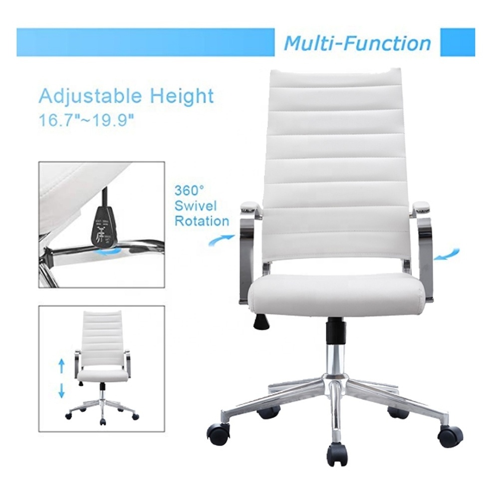 Hot selling Designer Executive High Back Pu Luxury Real Boss Genuine Office White Leather Chair