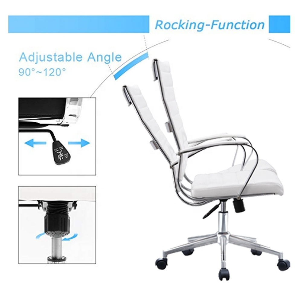 Hot selling Designer Executive High Back Pu Luxury Real Boss Genuine Office White Leather Chair