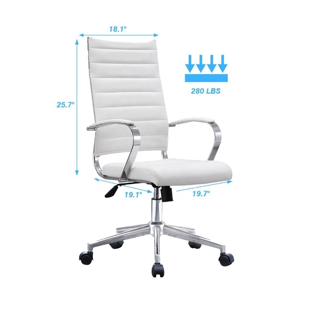 Hot selling Designer Executive High Back Pu Luxury Real Boss Genuine Office White Leather Chair