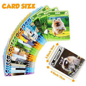 Custom Printing cognitive flash cards parent-child interactive education dinosaur cards hot kindergarten baby teaching play card