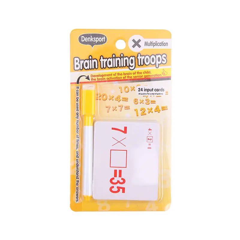 Custom Educational Flash Cards Teaching Cards Math Cards with Dry Erase for Children School Students Baby Education