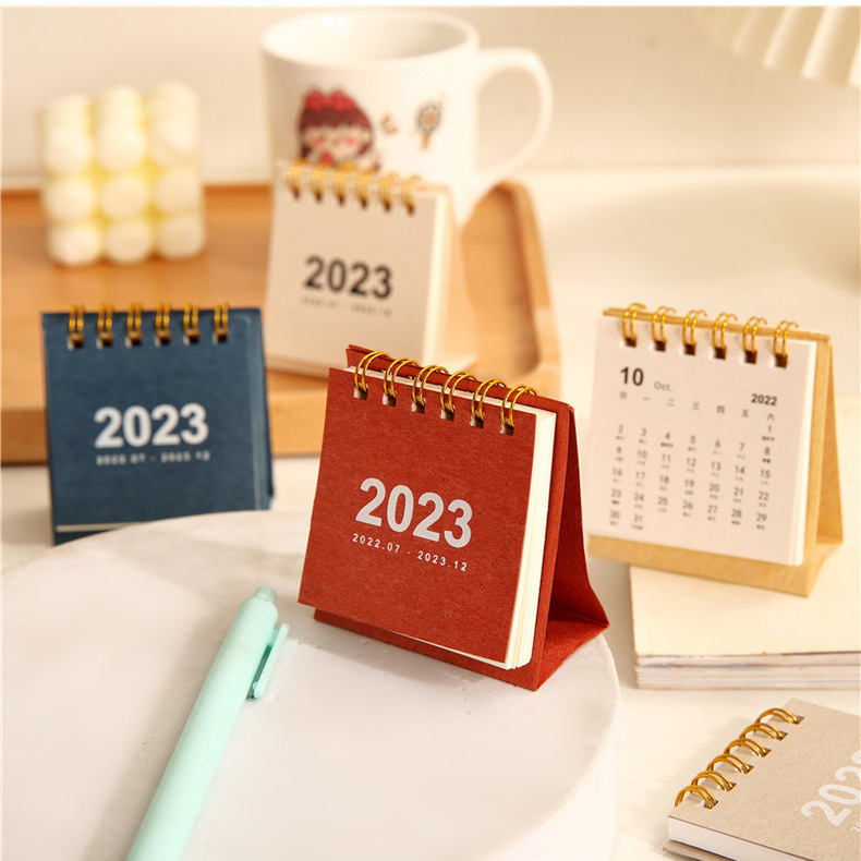 Factory Direct Supply Simple desktop ins mini desk spiral calendar small fresh student portable notepad calendar