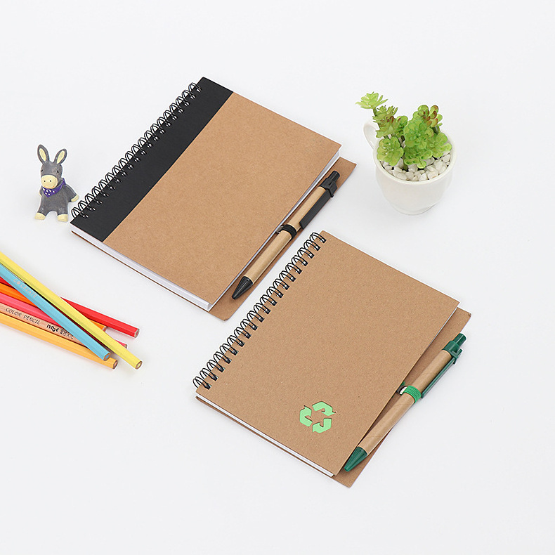 Office Stationary items set school supplies Eco Recycled Notebook With recycled Pen for stationary