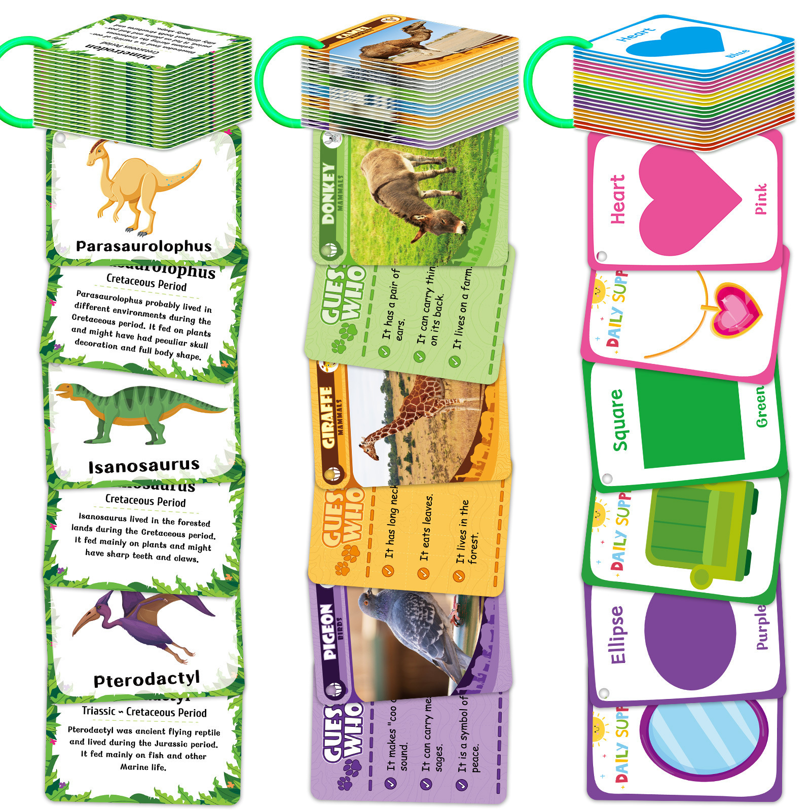 Custom Printing cognitive flash cards parent-child interactive education dinosaur cards hot kindergarten baby teaching play card